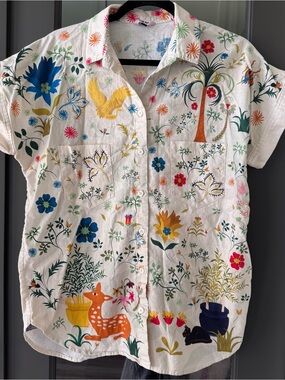 The Kit Dottie Shirt in Palampore 100% Cotton Whimsical